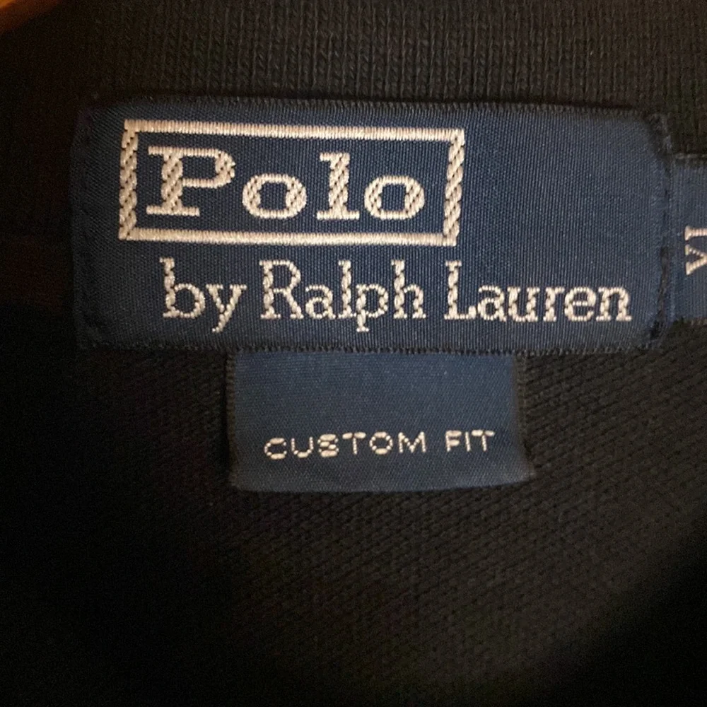 Vintage 80s Polo by Ralph Lauren polo shirt size Large black with red polo pony